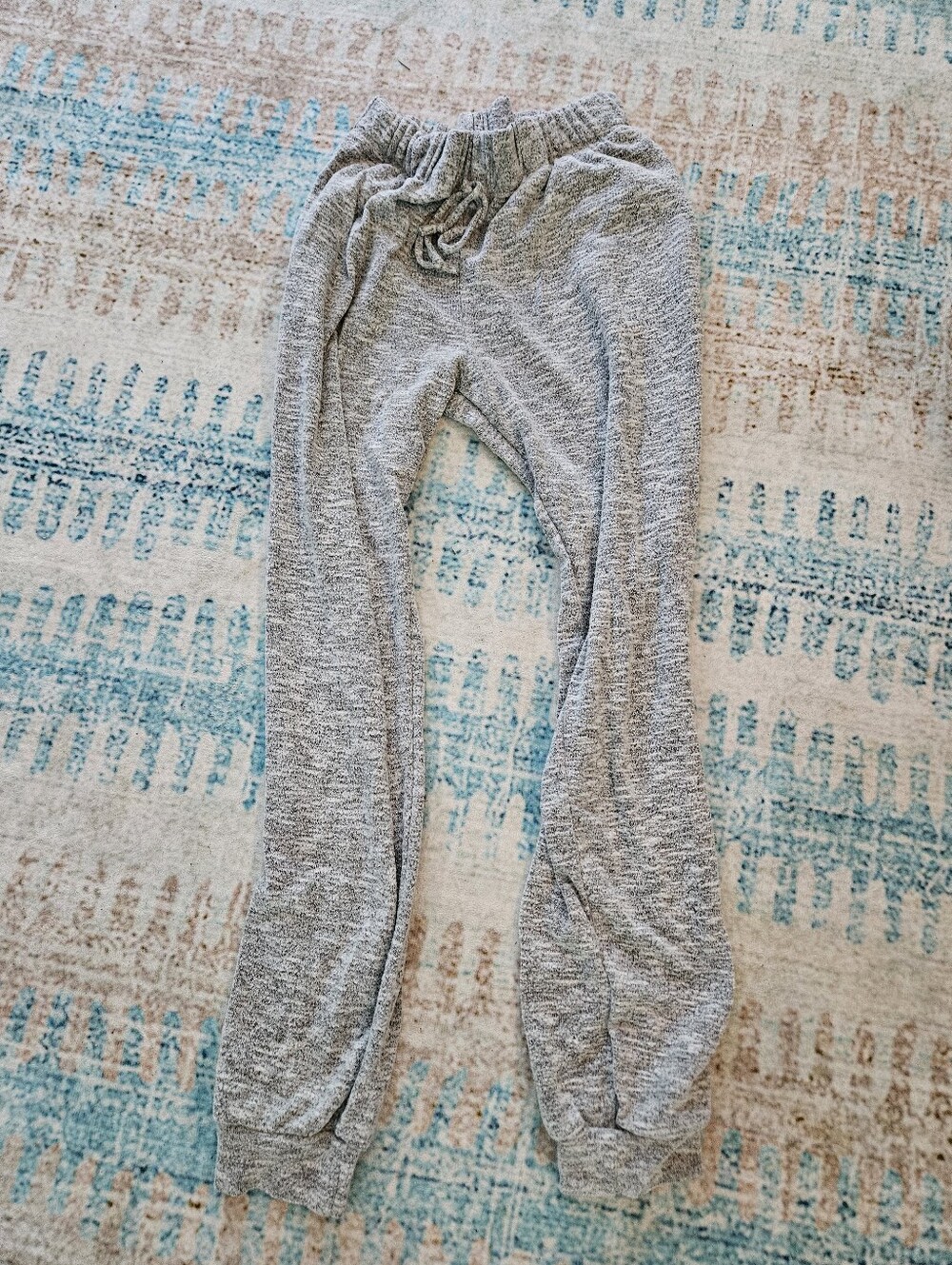 Womens Gray Cozy Knit Jogger Pants